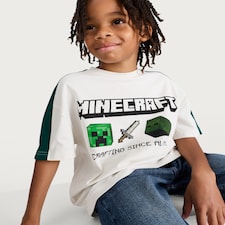 Minecraft Pure Cotton Crafting Since Alpha Slogan T-Shirt in White