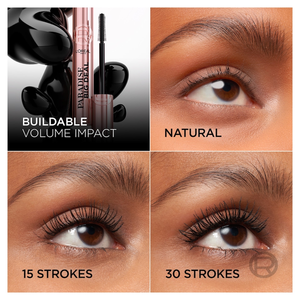 image 1 of L'Oréal Paris Paradise Big Deal Volumising Mascara, Black, 9.9ml