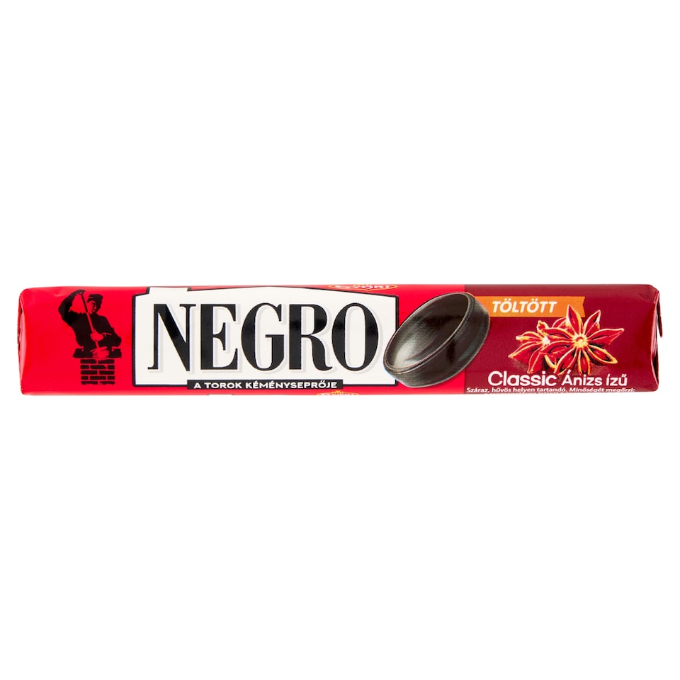 Győri Negro Classic ánizs ízű töltött keménycukorka 33,5 g  1. kép