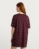 image 3 of F&F Pure Cotton Polka Dot Nightdress in Burgundy