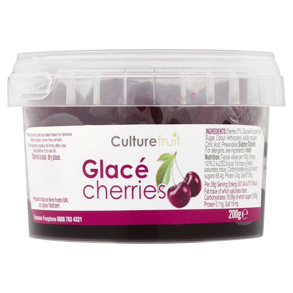 Culture Fruit Glace Cherries 200G
