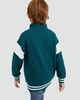 image 3 of F&F Boys Cotton Rich New York Quarter Zip Sweatshirt in Green