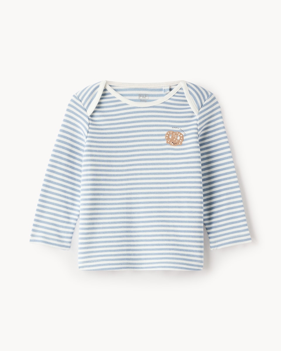 image 1 of F&F Baby 2-Pack Pure Cotton Foodie Pyjama Sets in Blue