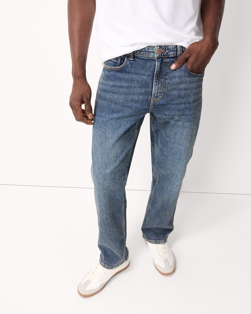 image 1 of F&F Relaxed Fit FREEFIT® Jeans  in Blue