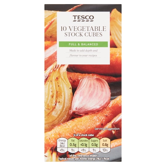 Tesco 10 Vegetable Stock Cubes 100G Tesco Groceries
