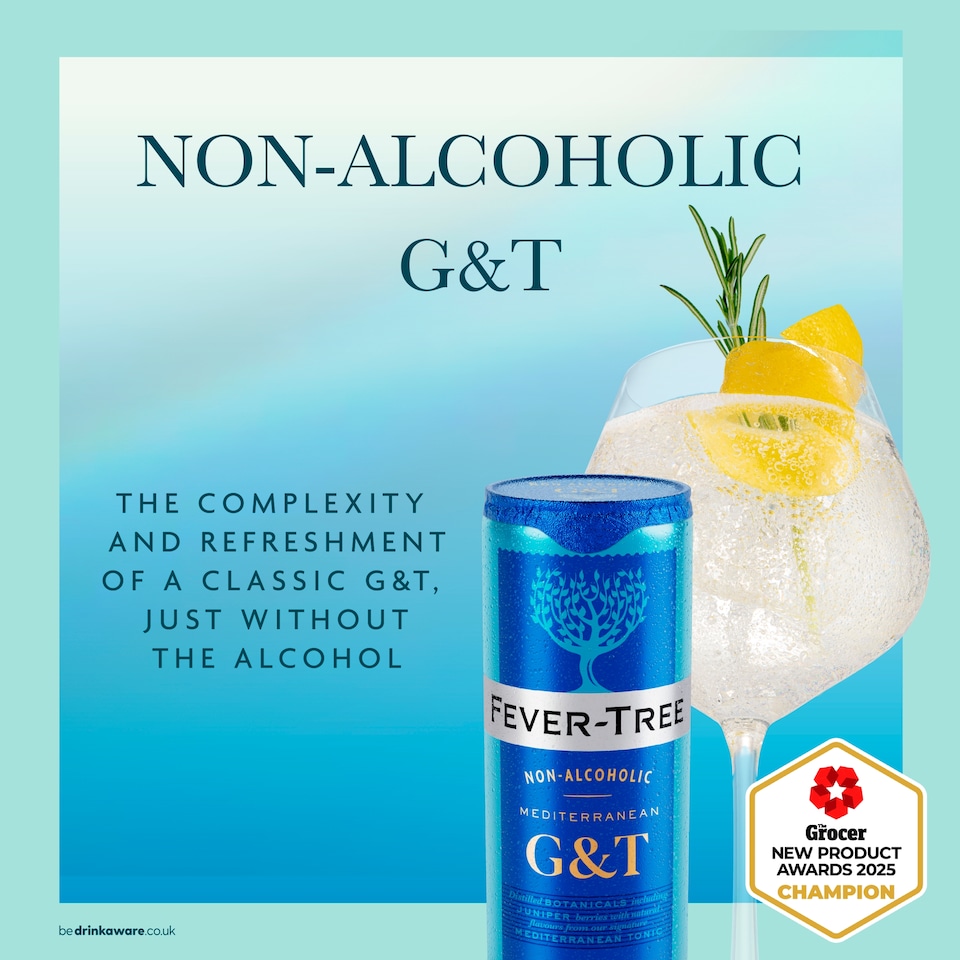 image 1 of Fever-Tree Non-Alcoholic Mediterranean Gin & Tonic 4x250ml