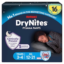Huggies DryNites Pyjama Pants - Age 3-4 16 Pack