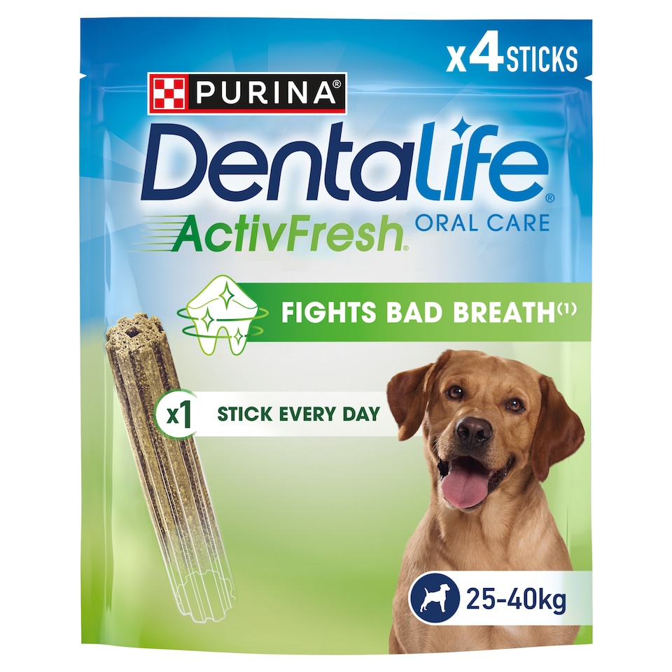 image 1 of DENTALIFE ActivFresh Large Dental Chicken Dog Chews 4 Sticks