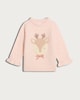 image 2 of F&F Baby Fluffy Reindeer Jumper in Stone