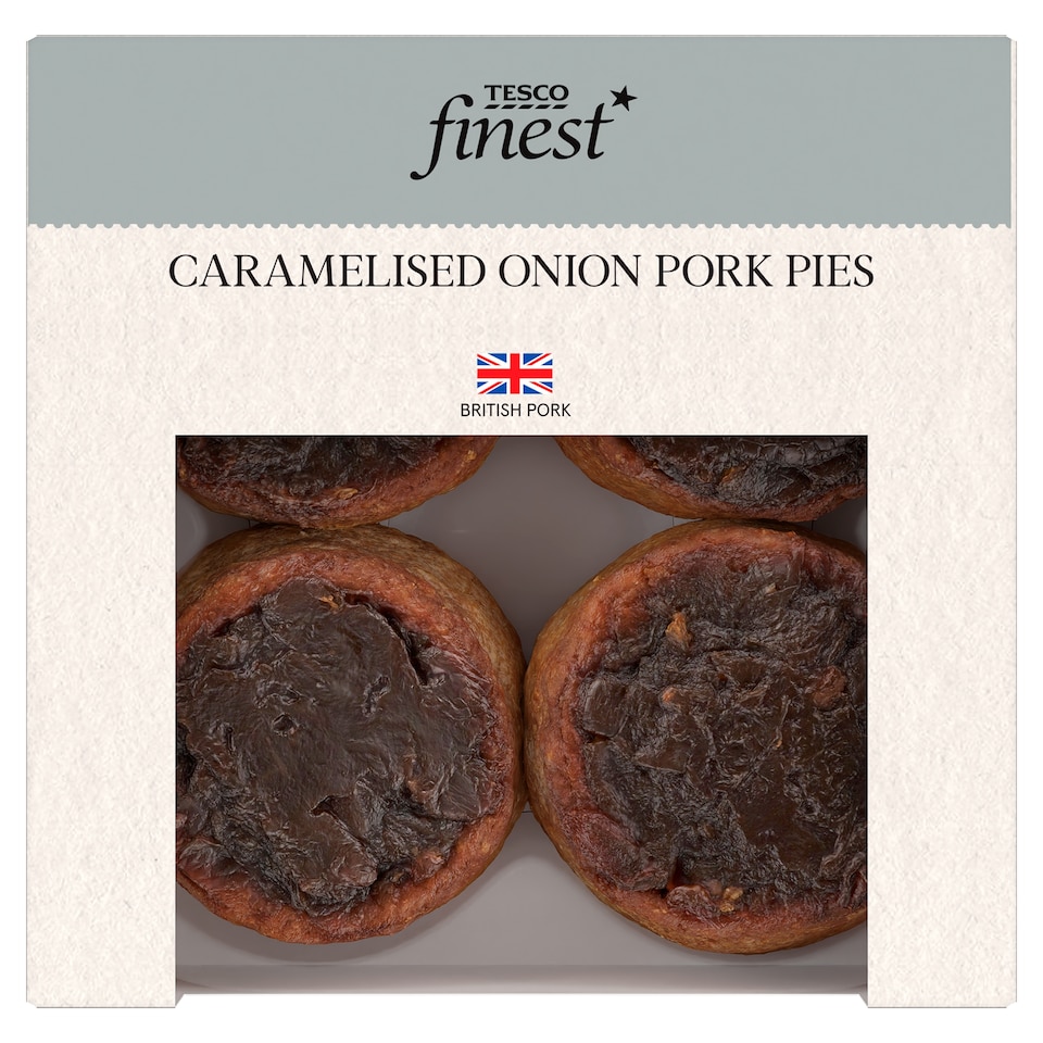 Tesco Finest Caramelised Onion Topped Pork Pies 200g