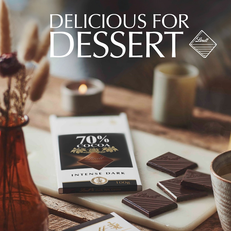 image 1 of Lindt Excellence Dark Chocolate Bar - 70% Cocoa 100g