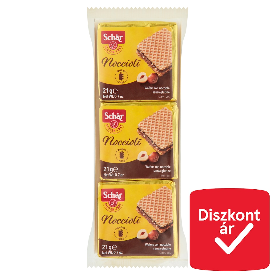 image 1 of Schär Gluten Free Hazelnut Cream Wafer Slice 3 x 21 g (63 g)