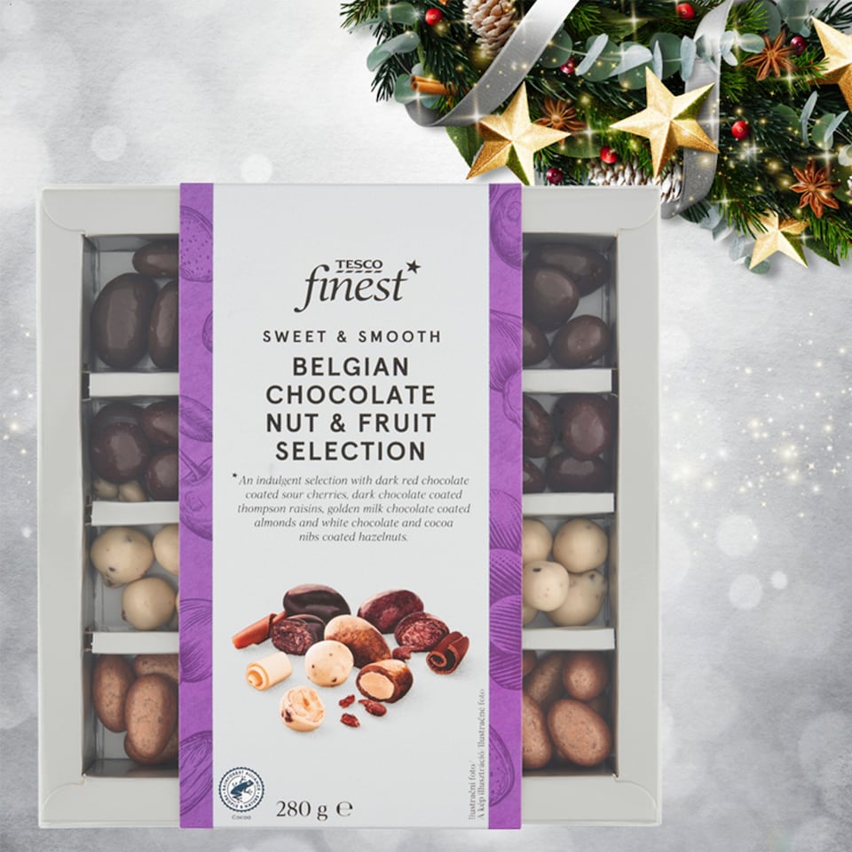 image 1 of Tesco Finest Belgian Chocolate Nut & Fruit Selection 280 g