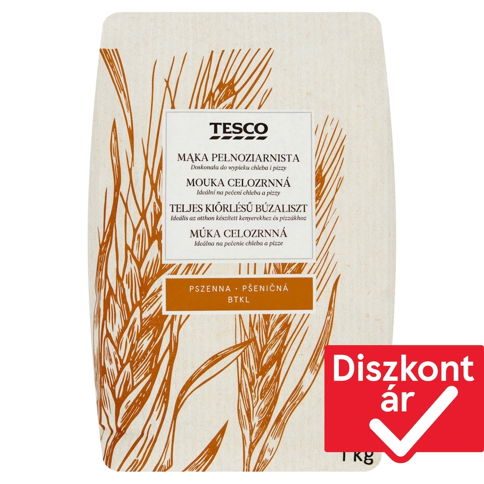Tesco teljes kiőrlésű búzaliszt 1 kg