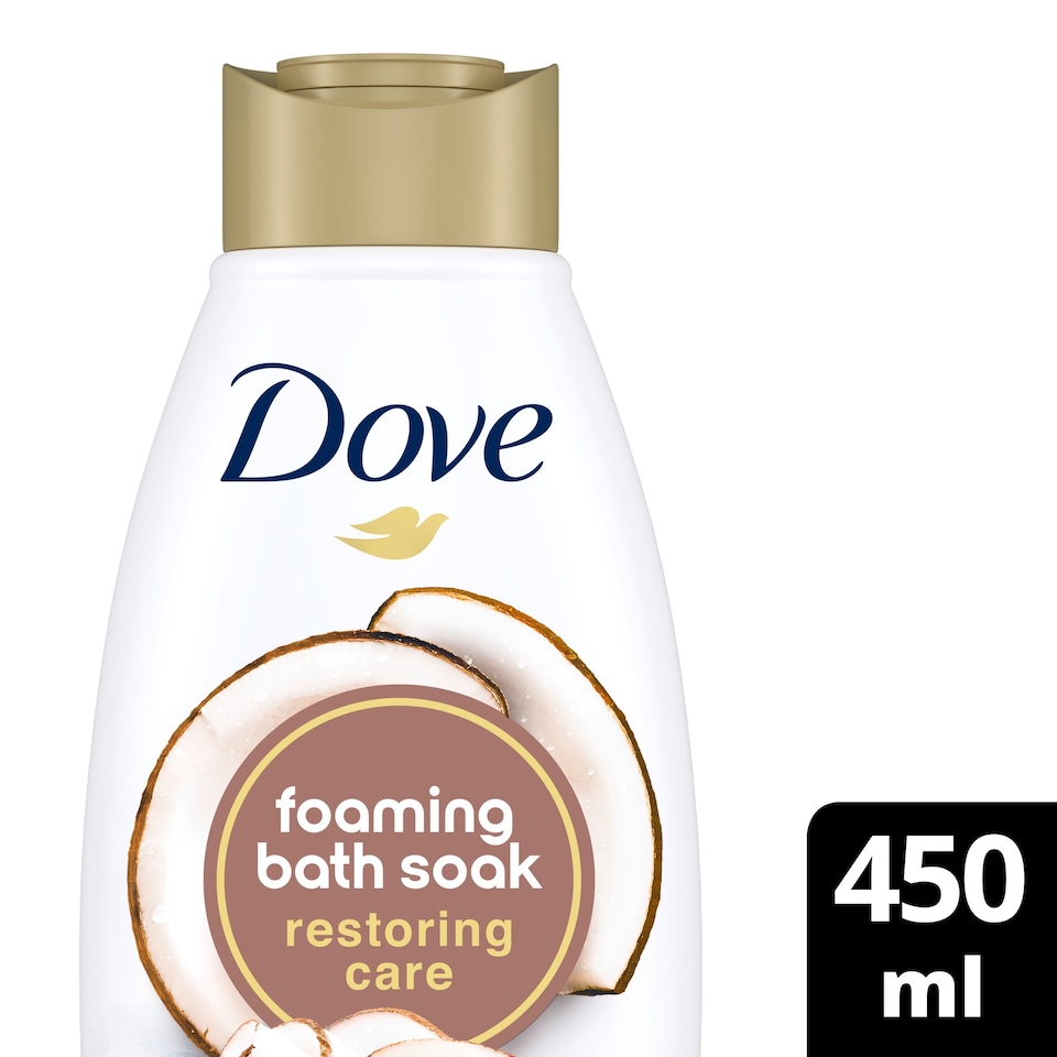 image 1 of Dove Restoring Care Coconut Cacao Bath Soak 450Ml