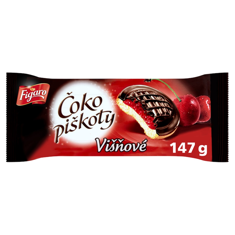 Figaro Čoko piškóty Half Dipped Black Cherry 147 g