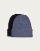 image 1 of F&F Boys 2-Pack Ribbed Beanie Hats in Multi