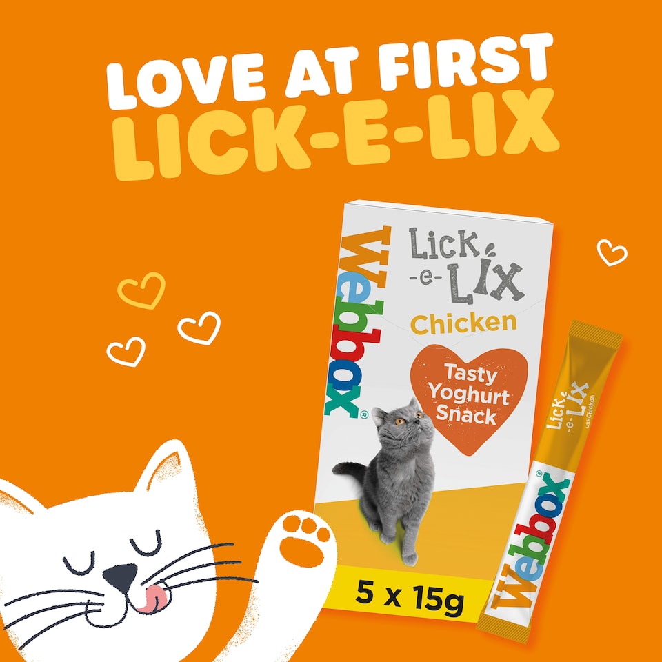 image 1 of Webbox Chicken Lick-E-Lix Cat Treats 5 X15g