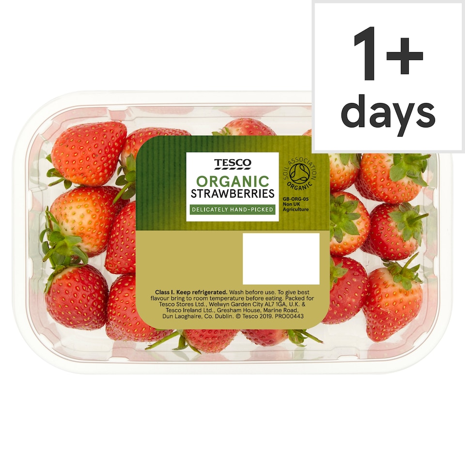 Tesco Organic Strawberries 300G