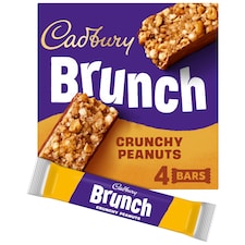 Cadbury Brunch Peanut Wholegrain Cereal Bars 4 x 28g