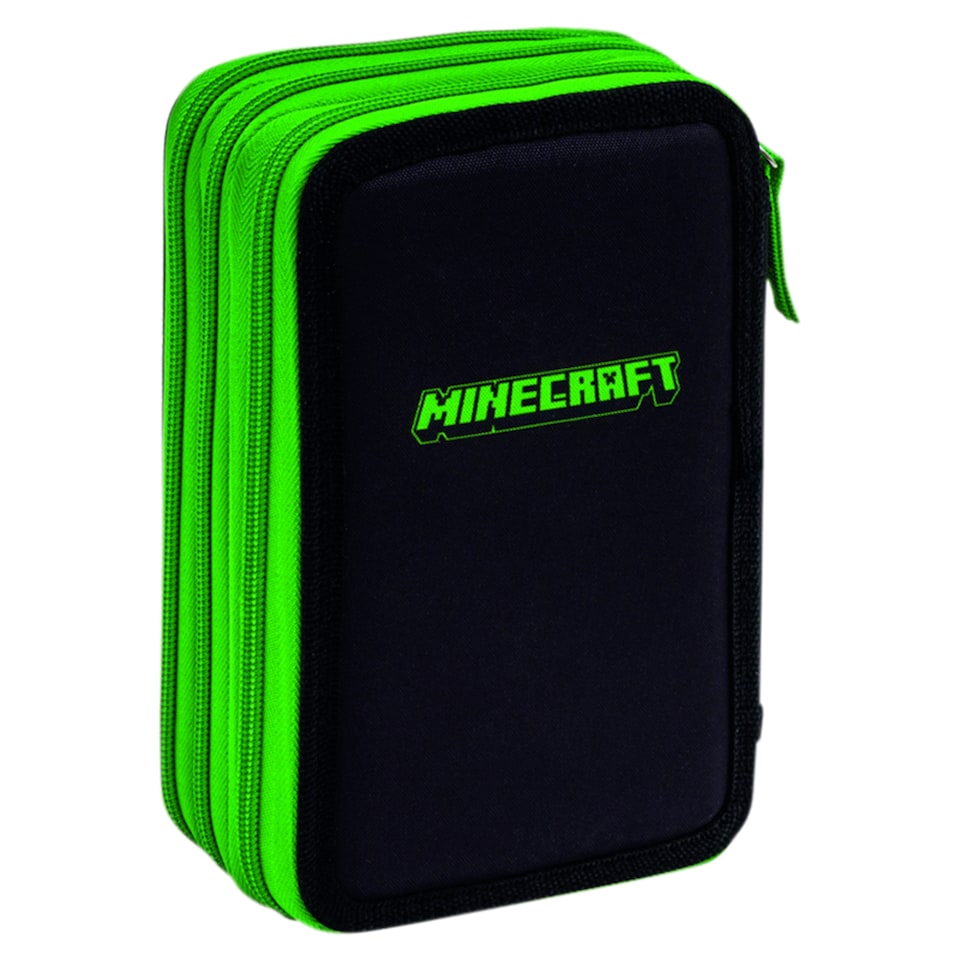 image 1 of Minecraft Jumbo Triple Pencil Case with Equipment 