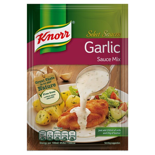 Knorr Garlic Cream Sauce 21Gm Tesco Groceries