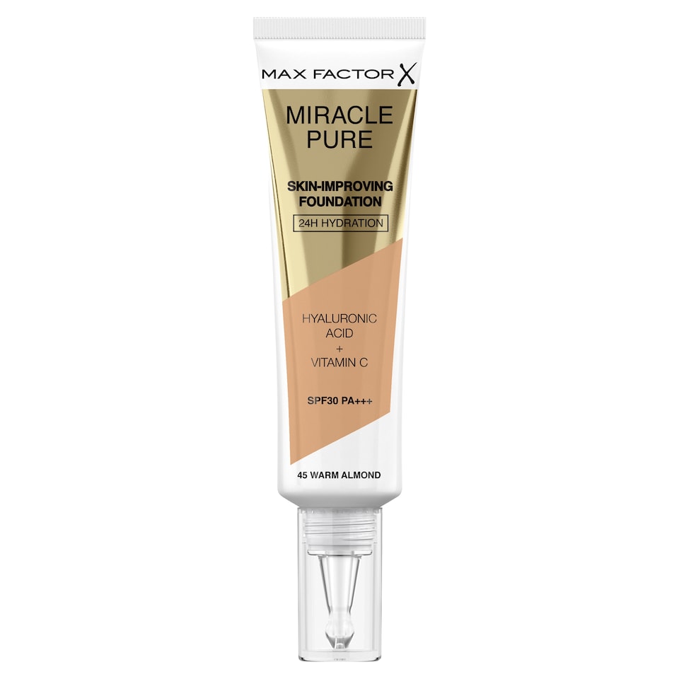 image 1 of Max Factor Miracle Pure Skin Foundation 45 Warm Almond 30Ml