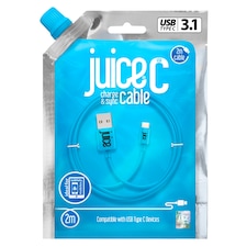 Juice USB-C TO USB-A Charging Cable 2M Aqua