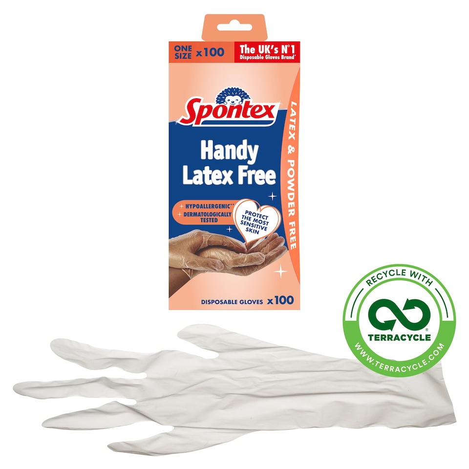 image 1 of Spontex Protect 100 Disposable Gloves Size Large