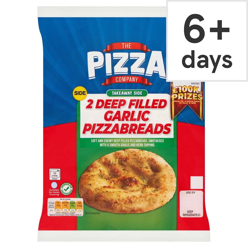 The Pizza Company Deep Filled Garlic Bread 2 Pack