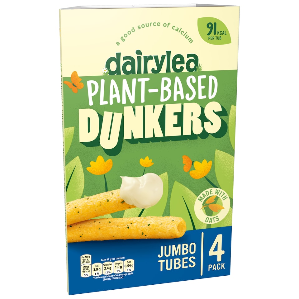 image 1 of Dairylea Dunkers Plant Based Jumbo Tubes 4 Pack
