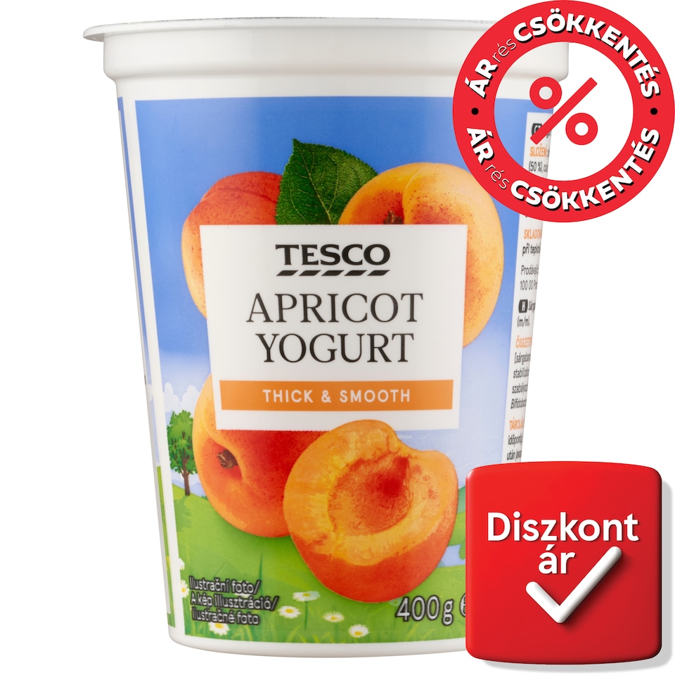 Tesco Low-Fat Apricot Yogurt 400 g