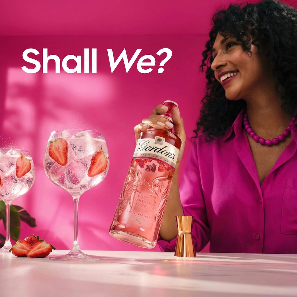 image 1 of Gordon's Premium Pink Gin Based Flavoured Spirit Drink 35% vol 1L Bottle