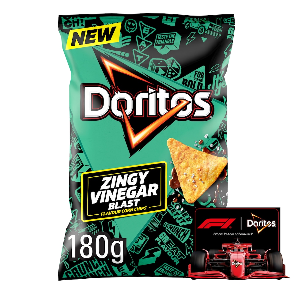 image 1 of Doritos Zingy Vinegar Blast Sharing Crisps 180g