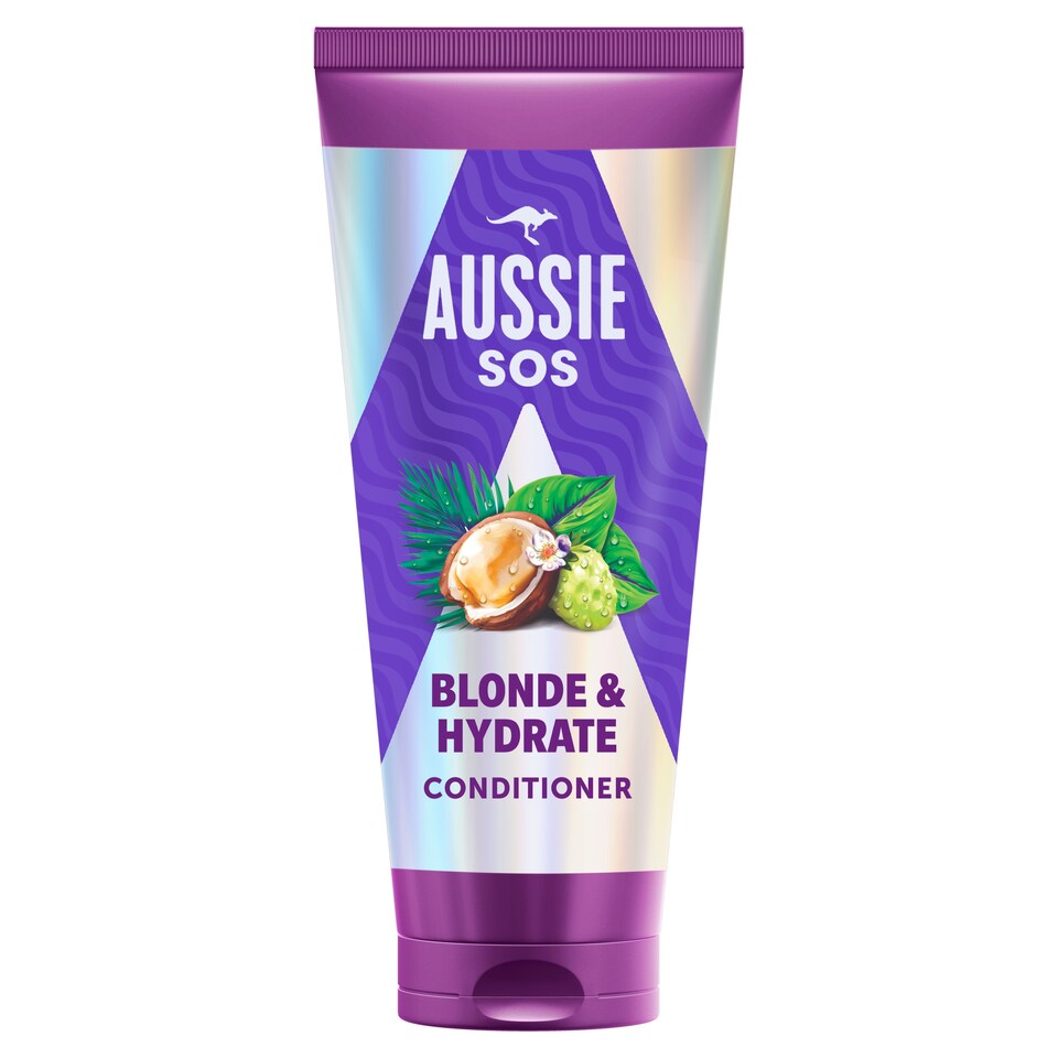 Aussie SOS Blonde & Hydrate Balzsam 200ml Szőkített, Melírozott vagy Ősz Hajra  1. kép