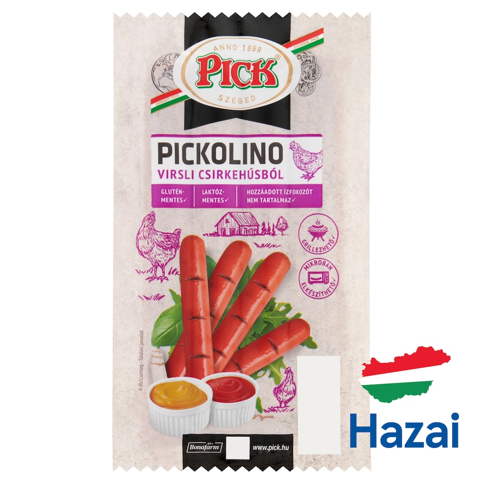 PICK Pickolino virsli csirkehúsból 140 g  1. kép