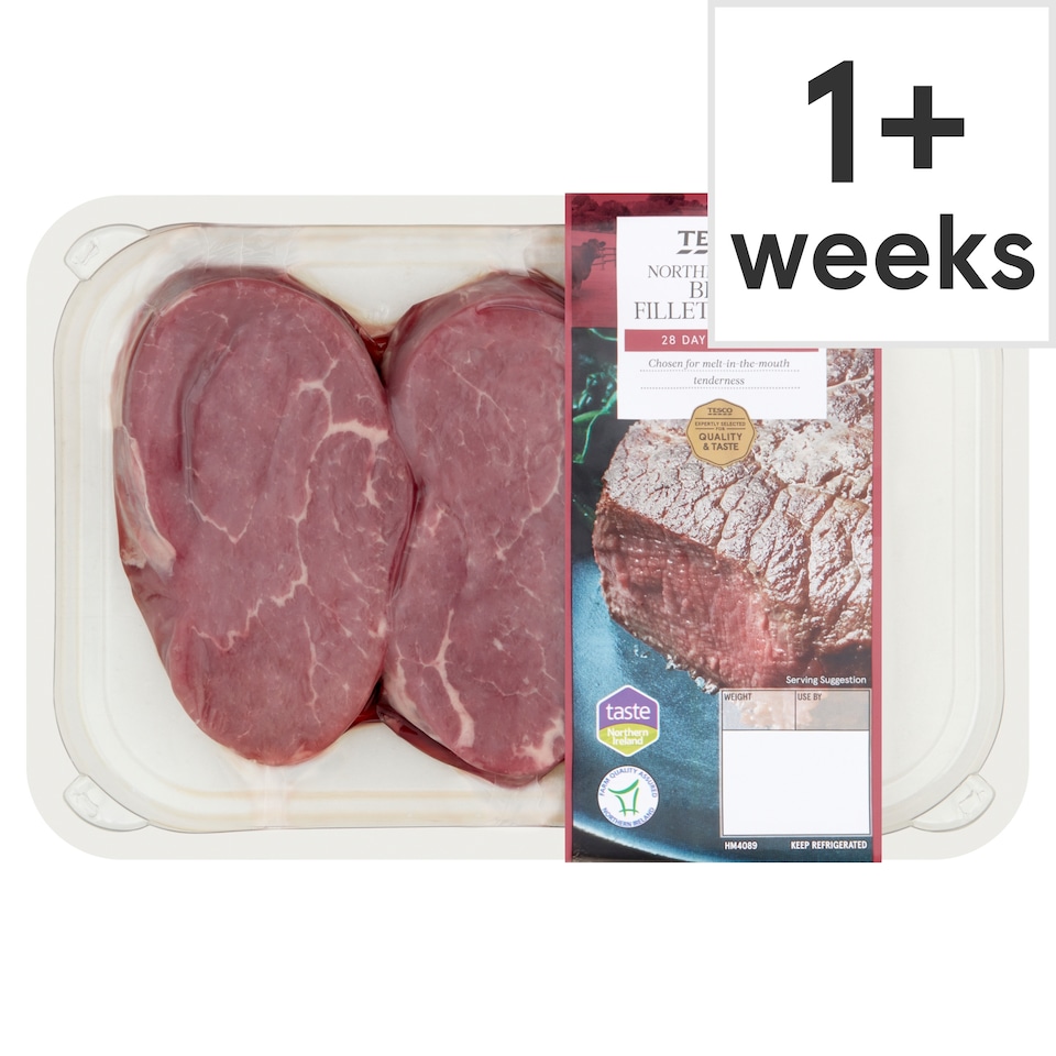 Tesco Northern Irish Beef Fillet Steaks 330g