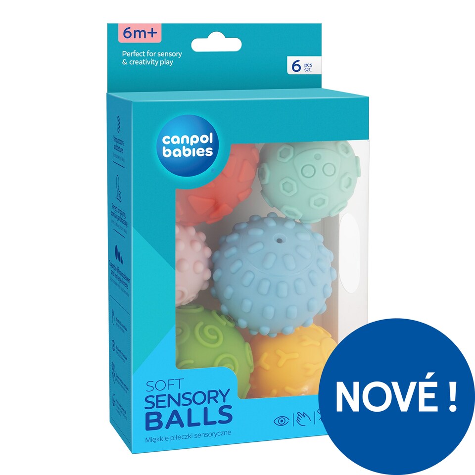 Canpol babies Měkké senzorické míčky 6ks