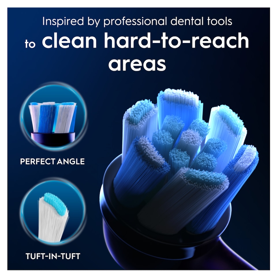 image 1 of Oral-B iO Ultimate Clean Black Toothbrush Heads 4 Pack