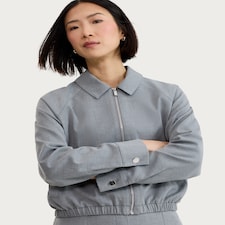 F&F Zip Through Collared Co-ord Jacket in Grey