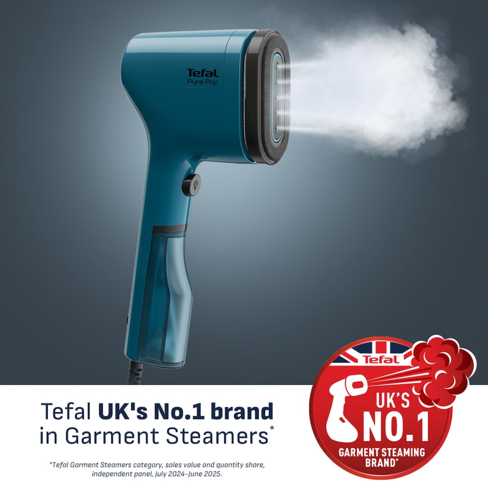image 1 of Tefal Pure Pop Garment Steamer Blue