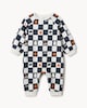 image 1 of F&F Baby Cotton Rich Halloween Boo Crew Sleepsuit in Black