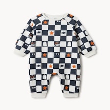 F&F Baby Cotton Rich Halloween Boo Crew Sleepsuit in Black