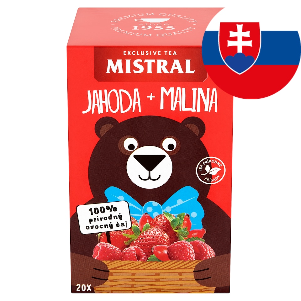 image 1 of Mistral Strawberry + Raspberry Fruit Tea with Flavour 44 g