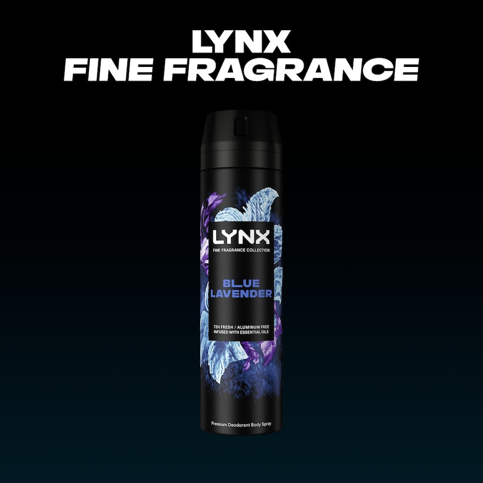 image 1 of Lynx Blue Lavender 72h Fine Fragrance Premium Deodorant Bodyspray for Men 200ml