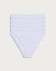 image 1 of F&F 5-Pack Cotton Rich High Leg Knickers in White