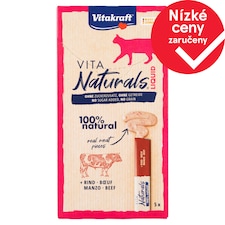 Vitakraft Vita Naturals krémová pochoutka s kousky masa 5 x 15g (75g)