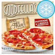 Goodfella's Extra Thin Pepperoni And Chorizo Pizza 328G