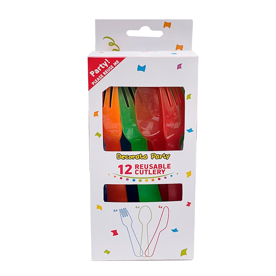 Party Reusable Cutlery 12 Pack