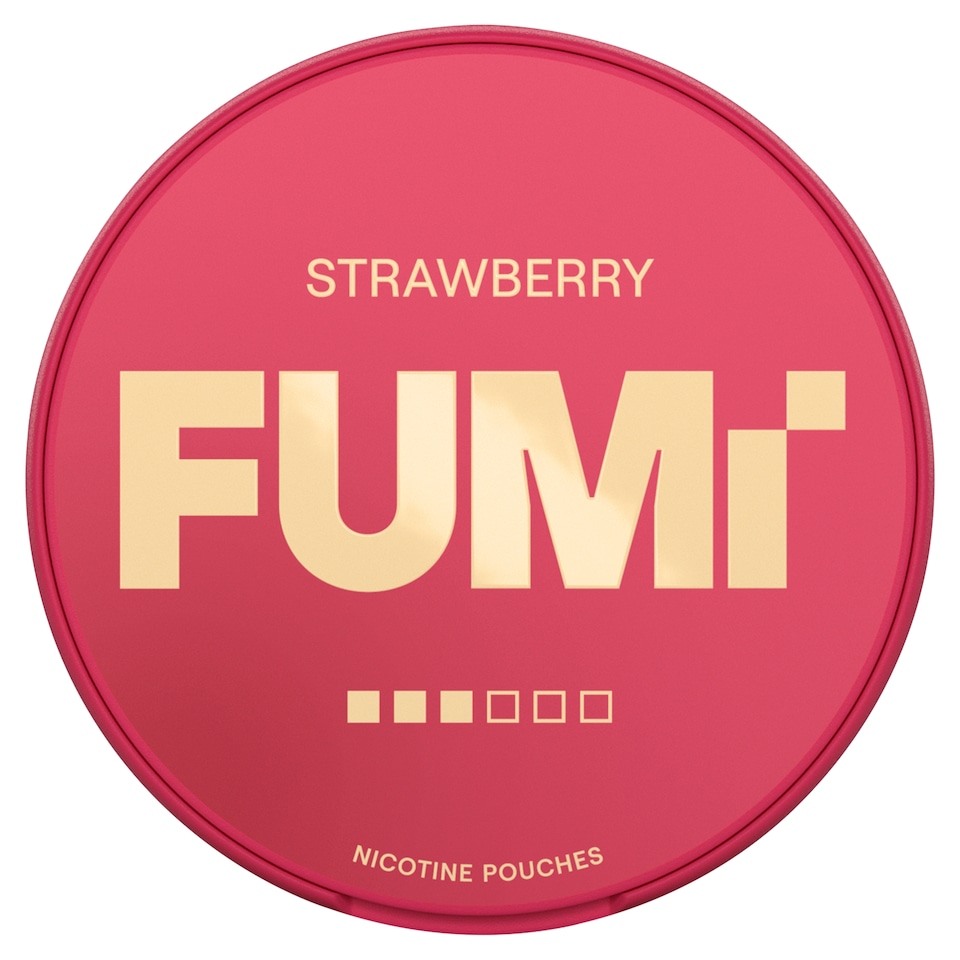 FUMI Tangy Strawberry Strong Nicotine Pouches 8mg x 20 Pouches 14g